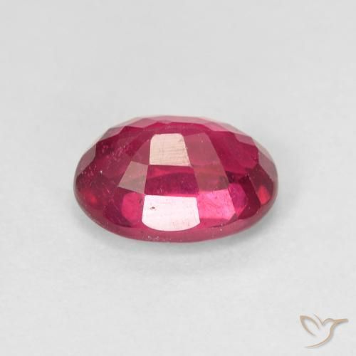 Ruby Gemstone in 8 x 6 mm (calibrated) Size for Sale, Ruby Stone in Light Red Color