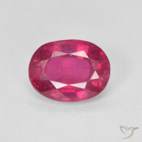 1.57ct Natural Light Red Ruby, Oval, VS-SI