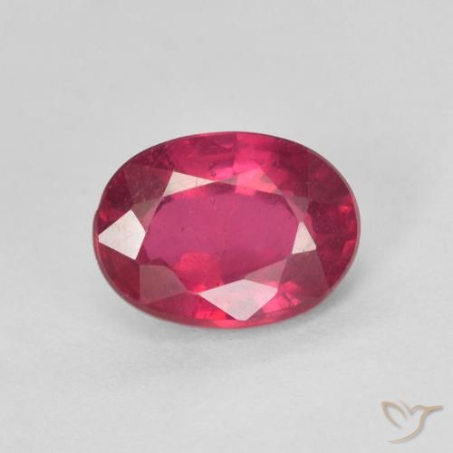 1.73ct Natural Light Red Ruby, Oval, VS-SI