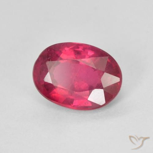 1.73 ct Red Ruby Stone, Natural Ruby in Oval Facet Shape for Sale