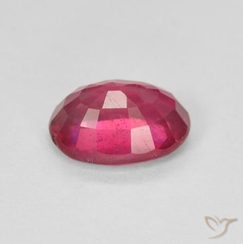 Ruby Gemstone in 8 x 6 mm (calibrated) Size for Sale, Ruby Stone in Light Red Color