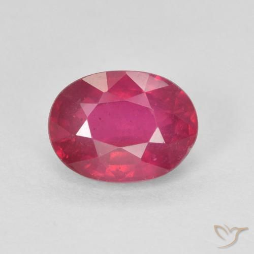 1.84ct Natural Light Red Ruby, Oval, VS-SI