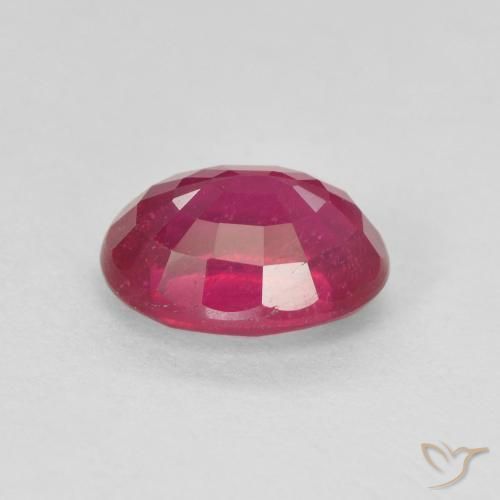 Ruby Gemstone in 8 x 6 mm (calibrated) Size for Sale, Ruby Stone in Light Red Color