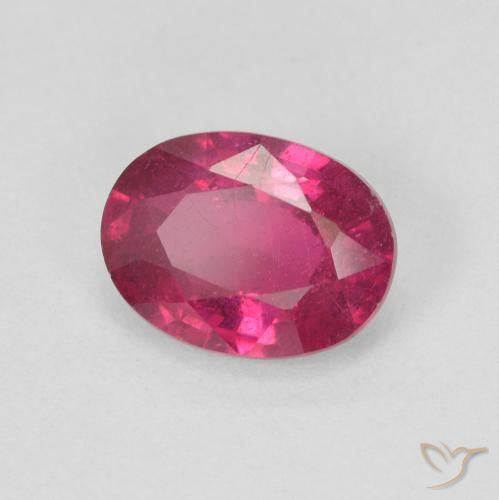 1.65 ct Red Ruby Stone, Natural Ruby in Oval Facet Shape for Sale