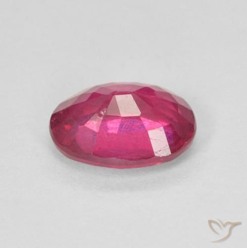 Ruby Gemstone in 8 x 6 mm (calibrated) Size for Sale, Ruby Stone in Light Red Color