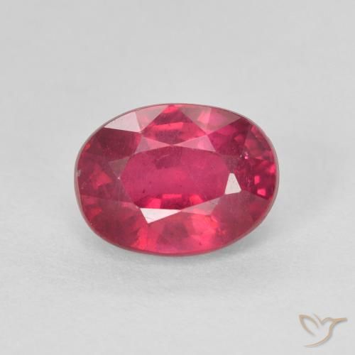 1.94 ct Red Ruby Stone, Natural Ruby in Oval Facet Shape for Sale