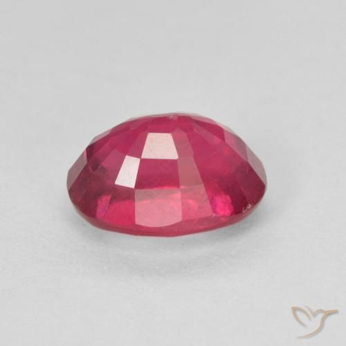 Ruby Gemstone in 8 x 6 mm (calibrated) Size for Sale, Ruby Stone in Light Red Color