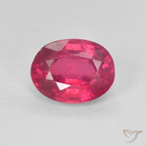 1.86ct Natural Light Red Ruby, Oval, VS-SI