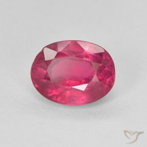 1.86 ct Red Ruby Stone, Natural Ruby in Oval Facet Shape for Sale