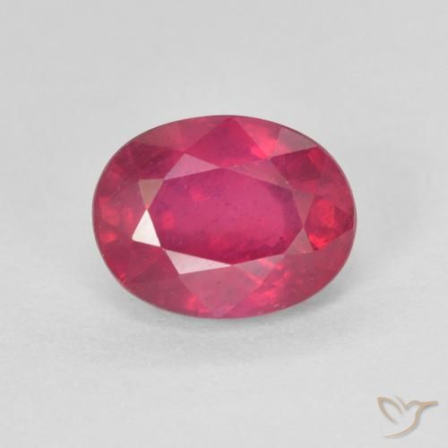1.98ct Natural Light Red Ruby, Oval, VS