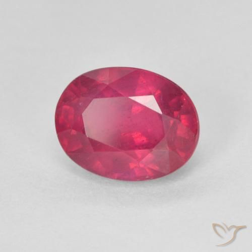 1.98 ct Red Ruby Stone, Natural Ruby in Oval Facet Shape for Sale