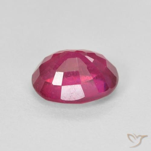 Ruby Gemstone in 8 x 6 mm (calibrated) Size for Sale, Ruby Stone in Light Red Color