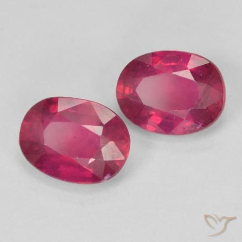 3.18 ctw Red Ruby Stones, Natural Ruby in Oval Facet Shape for Sale