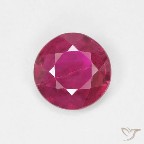 0.69ct Natural Light Red Ruby, Round, VS