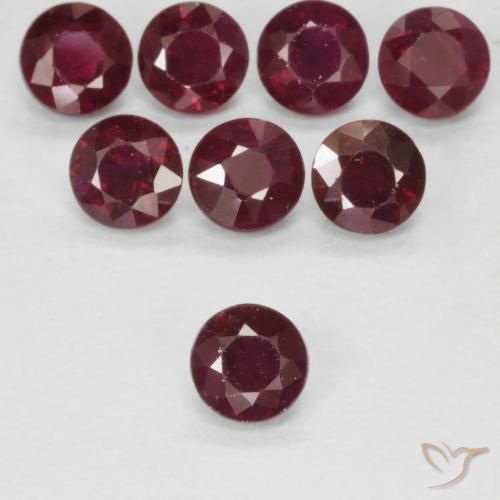 0.31ct Natural Deep Red Ruby, Round, VS