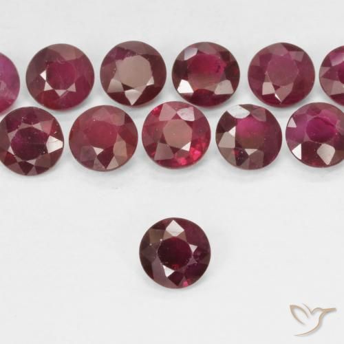 0.29ct Natural Deep Red Ruby, Round, VS
