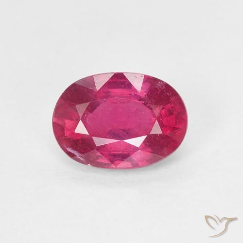 1.15ct Natural Light Red Ruby, Oval, VS