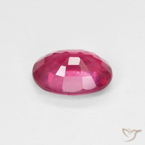 Ruby Gemstone in 7 x 5 mm (calibrated) Size for Sale, Ruby Stone in Light Red Color