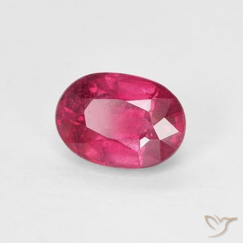 1.21 ct Red Ruby Stone, Natural Ruby in Oval Facet Shape for Sale