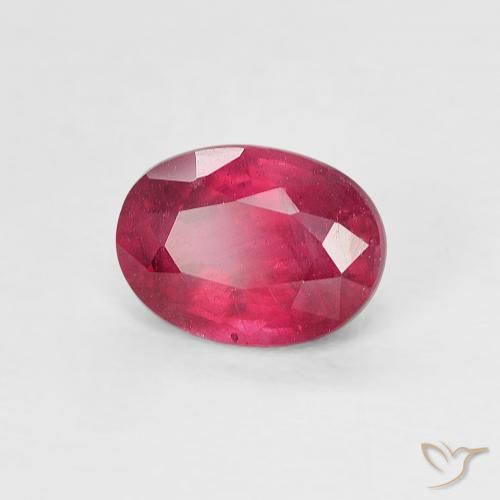 1.31 ct Red Ruby Stone, Natural Ruby in Oval Facet Shape for Sale