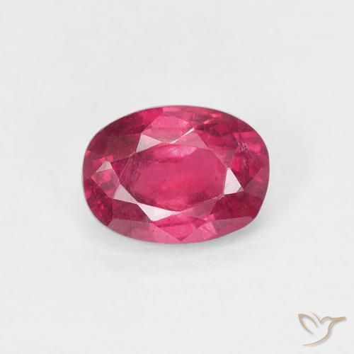 1.13ct Natural Light Red Ruby, Oval, VS