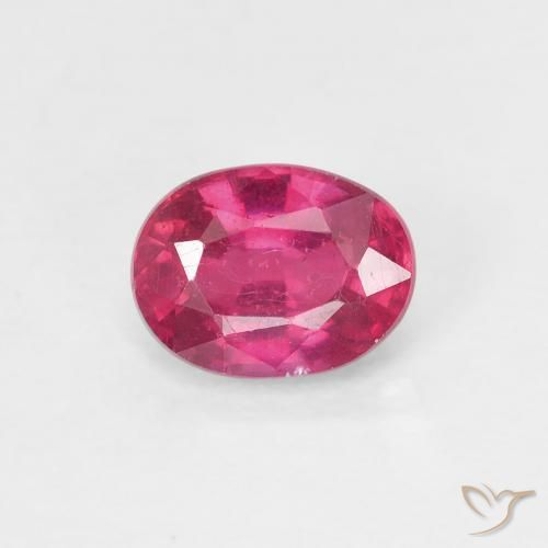 1.05ct Natural Light Red Ruby, Oval, VS