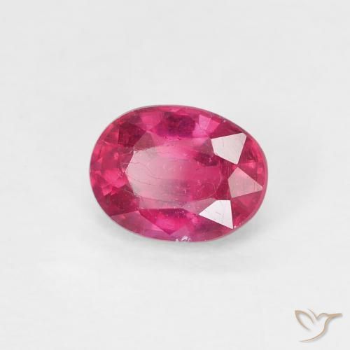 1.05 ct Red Ruby Stone, Natural Ruby in Oval Facet Shape for Sale
