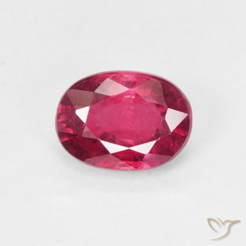 1.32ct Natural Medium Dark-Red Ruby, Oval, VS