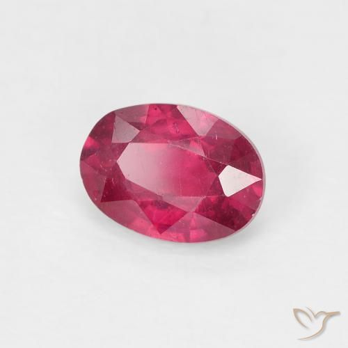1.08 ct Red Ruby Stone, Natural Ruby in Oval Facet Shape for Sale