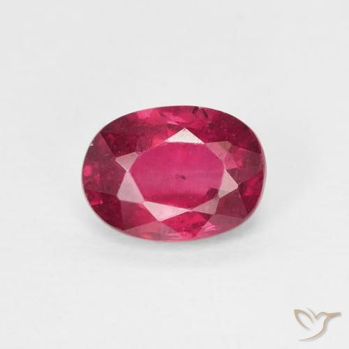 1.08ct Natural Medium Dark-Red Ruby, Oval, VS