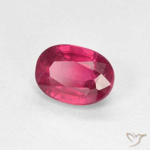 1.26 ct Red Ruby Stone, Natural Ruby in Oval Facet Shape for Sale
