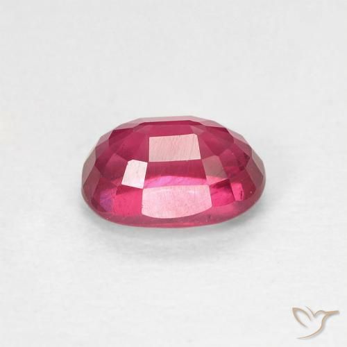 Ruby Gemstone in 7 x 5 mm (calibrated) Size for Sale, Ruby Stone in Deep Reddish Pink Color