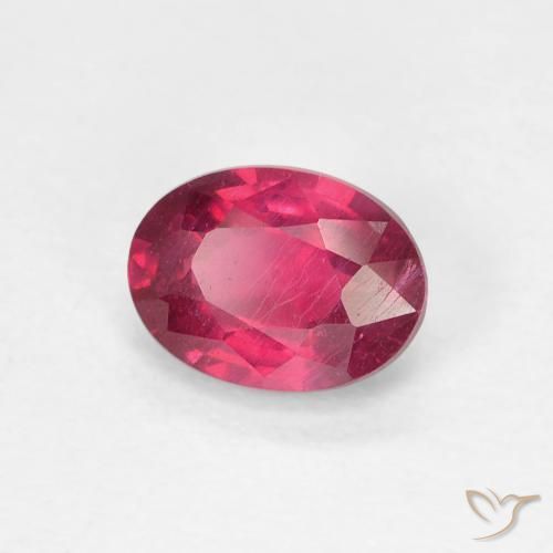 1.19 ct Red Ruby Stone, Natural Ruby in Oval Facet Shape for Sale