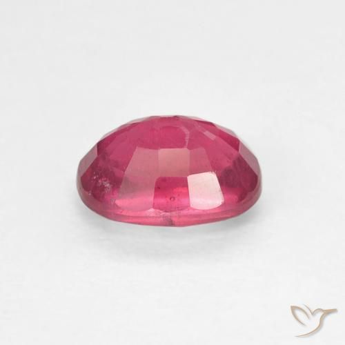 Ruby Gemstone in 7 x 5 mm (calibrated) Size for Sale, Ruby Stone in Medium Dark-Red Color