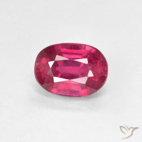 1.30ct Natural Light Red Ruby, Oval, VS