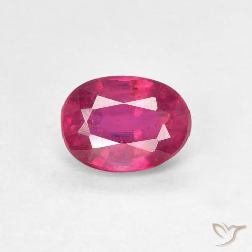 1.1 ct Oval Cut Ruby, 6.6 x 4.9 mm From Madagascar, Photo A