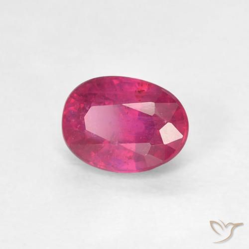 1.10 ct Red Ruby Stone, Natural Ruby in Oval Facet Shape for Sale