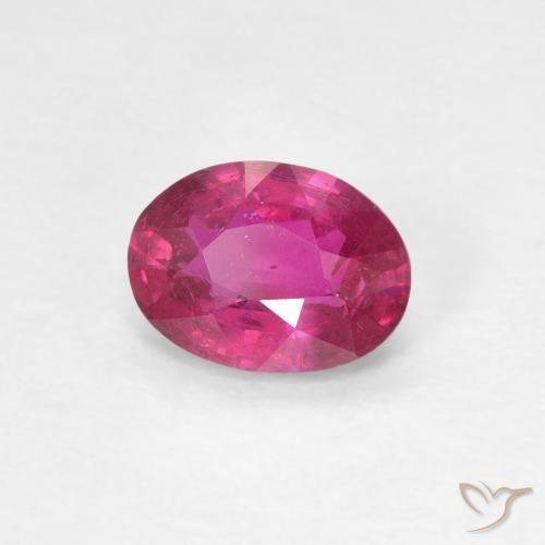 0.96 ct Red Ruby Stone, Natural Ruby in Oval Facet Shape for Sale