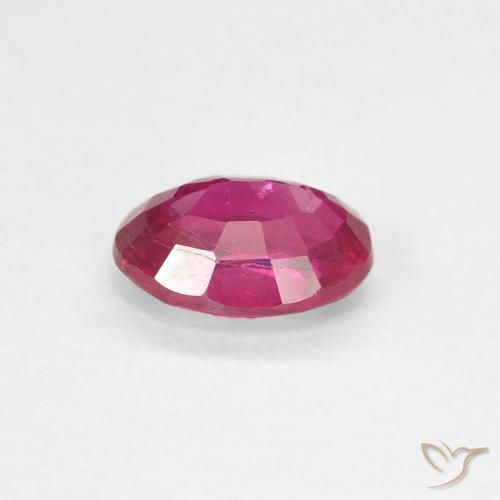 Ruby Gemstone in 7 x 5 mm (calibrated) Size for Sale, Ruby Stone in Light Red Color