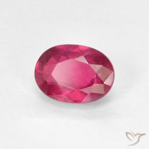 1.27 ct Red Ruby Stone, Natural Ruby in Oval Facet Shape for Sale