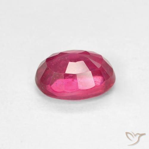 Ruby Gemstone in 7 x 5 mm (calibrated) Size for Sale, Ruby Stone in Pinkish Red Color