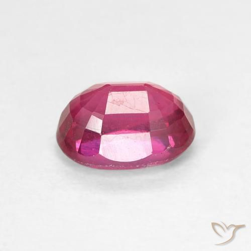 Ruby Gemstone in 7.1 x 5.2 mm Size for Sale, Ruby Stone in Light Red Color