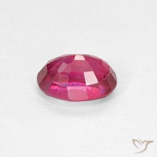 Ruby Gemstone in 6.6 x 4.8 mm Size for Sale, Ruby Stone in Pinkish Red Color