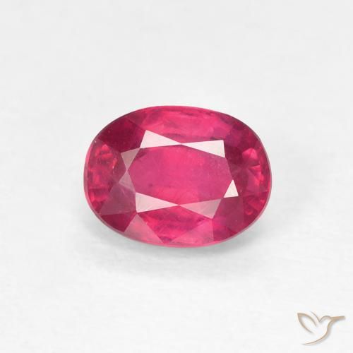 1.18ct Natural Light Red Ruby, Oval, VS