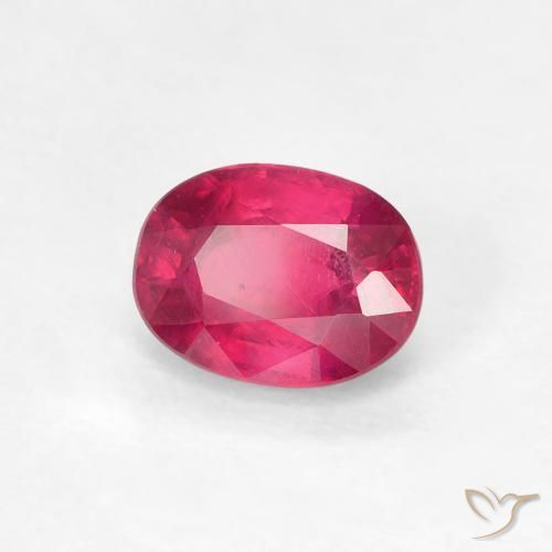 1.18 ct Red Ruby Stone, Natural Ruby in Oval Facet Shape for Sale