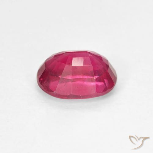 Ruby Gemstone in 7 x 5 mm (calibrated) Size for Sale, Ruby Stone in Light Red Color