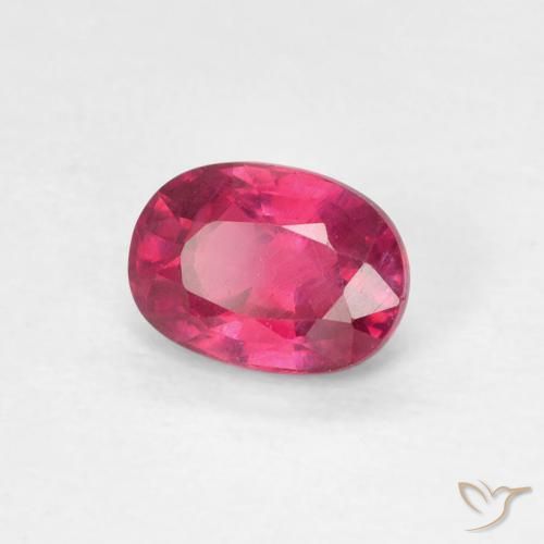 1.09 ct Red Ruby Stone, Natural Ruby in Oval Facet Shape for Sale