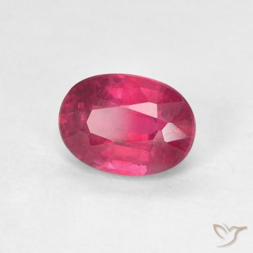 1.29 ct Red Ruby Stone, Natural Ruby in Oval Facet Shape for Sale