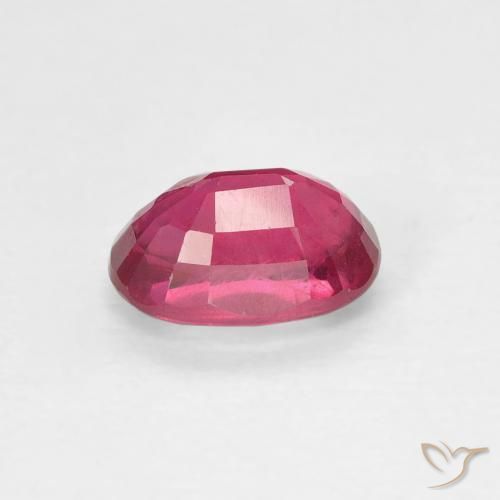 Ruby Gemstone in 7 x 5 mm (calibrated) Size for Sale, Ruby Stone in Deep Reddish Pink Color