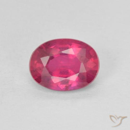 1.14ct Natural Light Red Ruby, Oval, VS